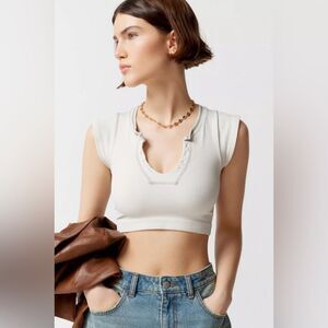 Urban Outfitters Out From Under Go For Gold Seamless Crop Top XL